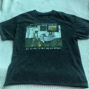 Sponge bob square pants black cropped shirt